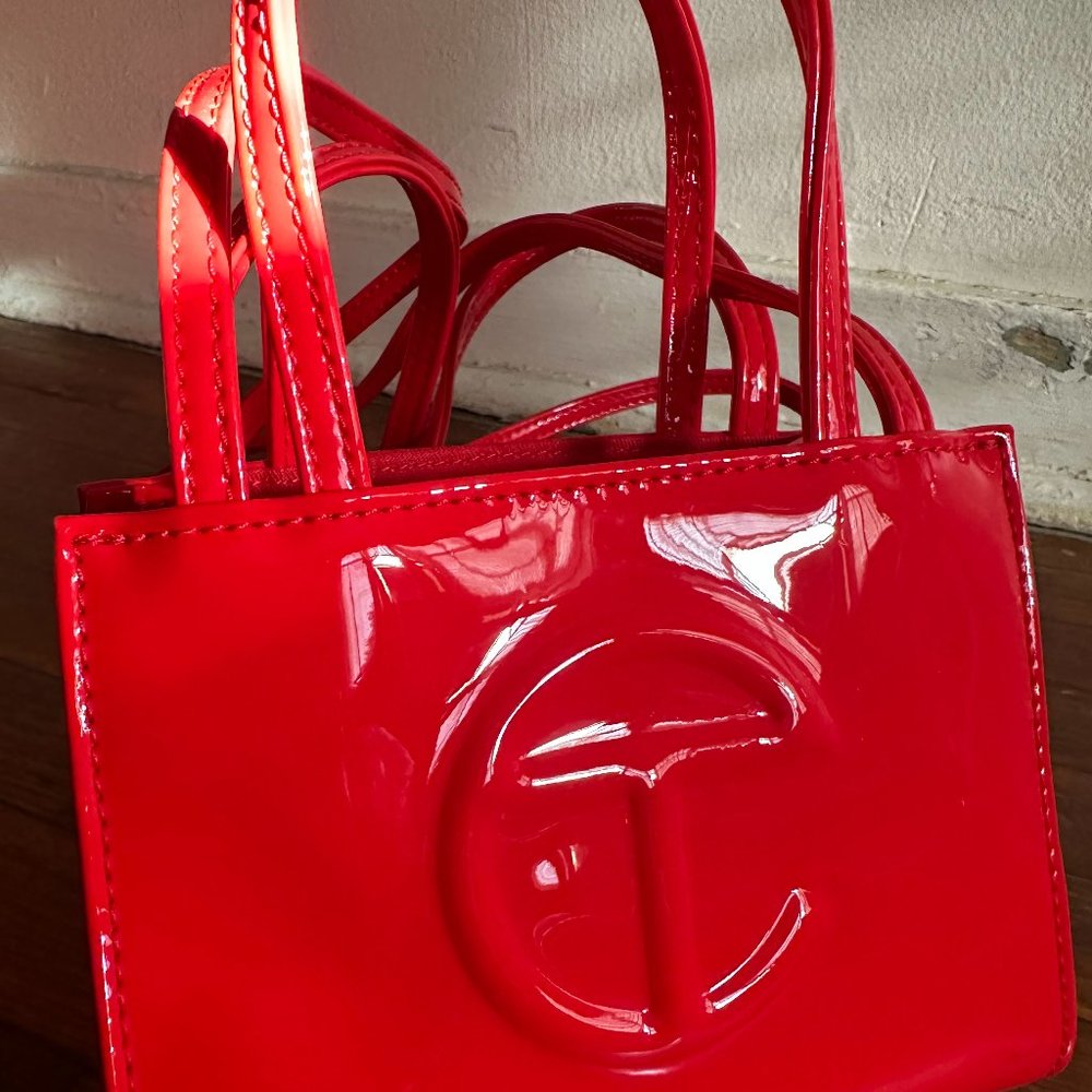 Mini Red Telfar Shopping Bag